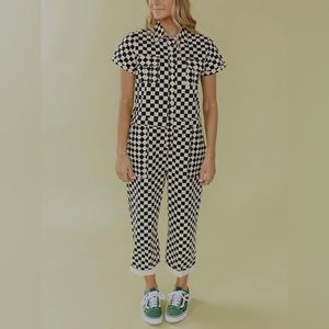 Roolee Far Out Check Jumpsuit